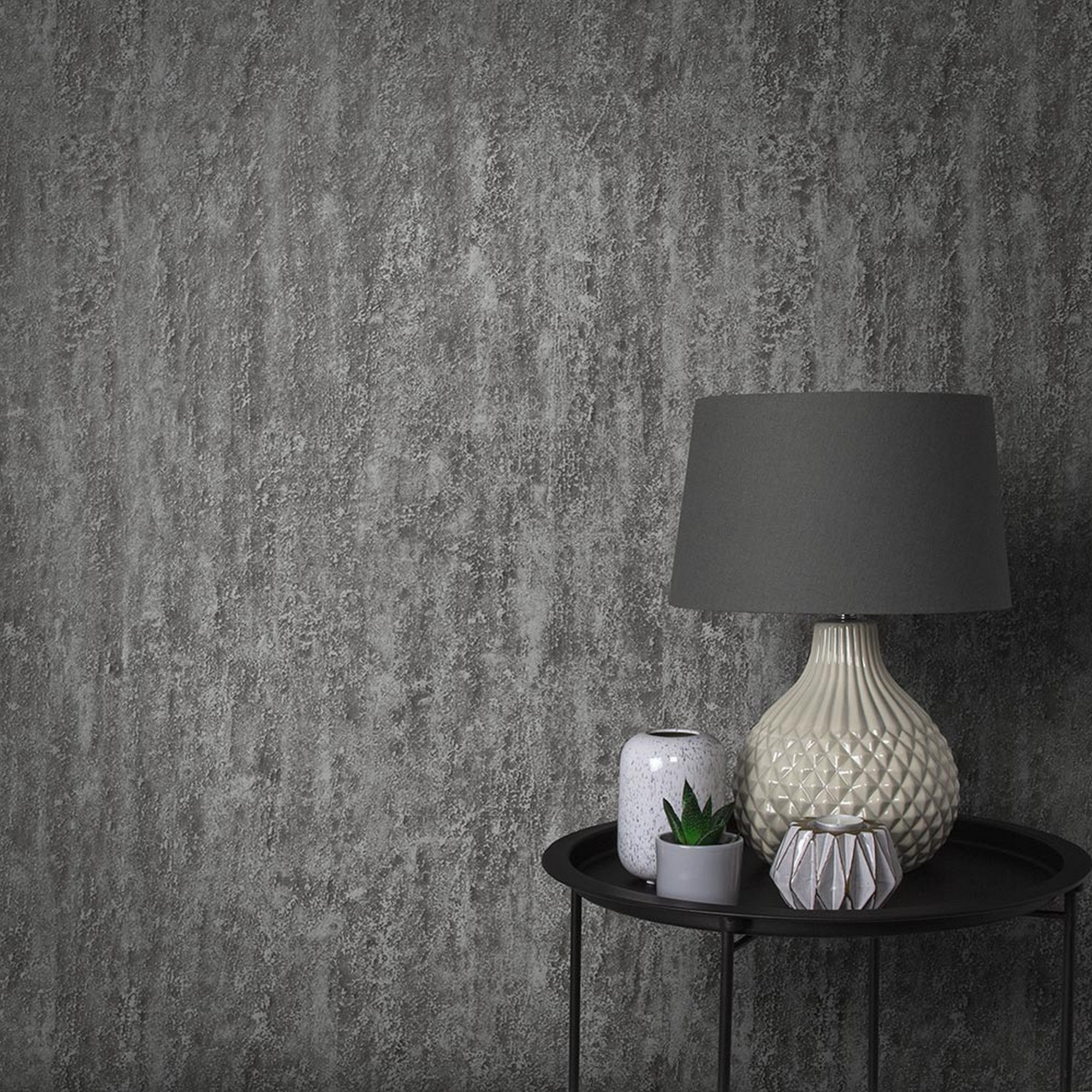 Orbit Wallpaper 105857 By Graham Brown In Deep Silver Grey